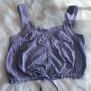 Brand New Free People Lavender Lace Tank Top Size S Women’s